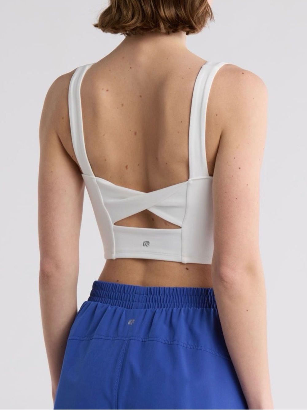 NWT!!! Marika Millie White Long Sports Bra / Cropped Tank Top (Size XS)